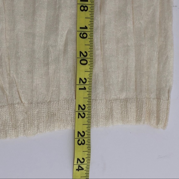 Evelyn Wool Blend Crinkle Tank in Eggshell L NWT - Picture 6 of 6